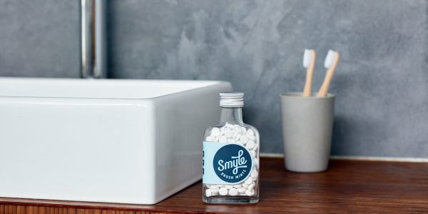 Smyle op de badkamer